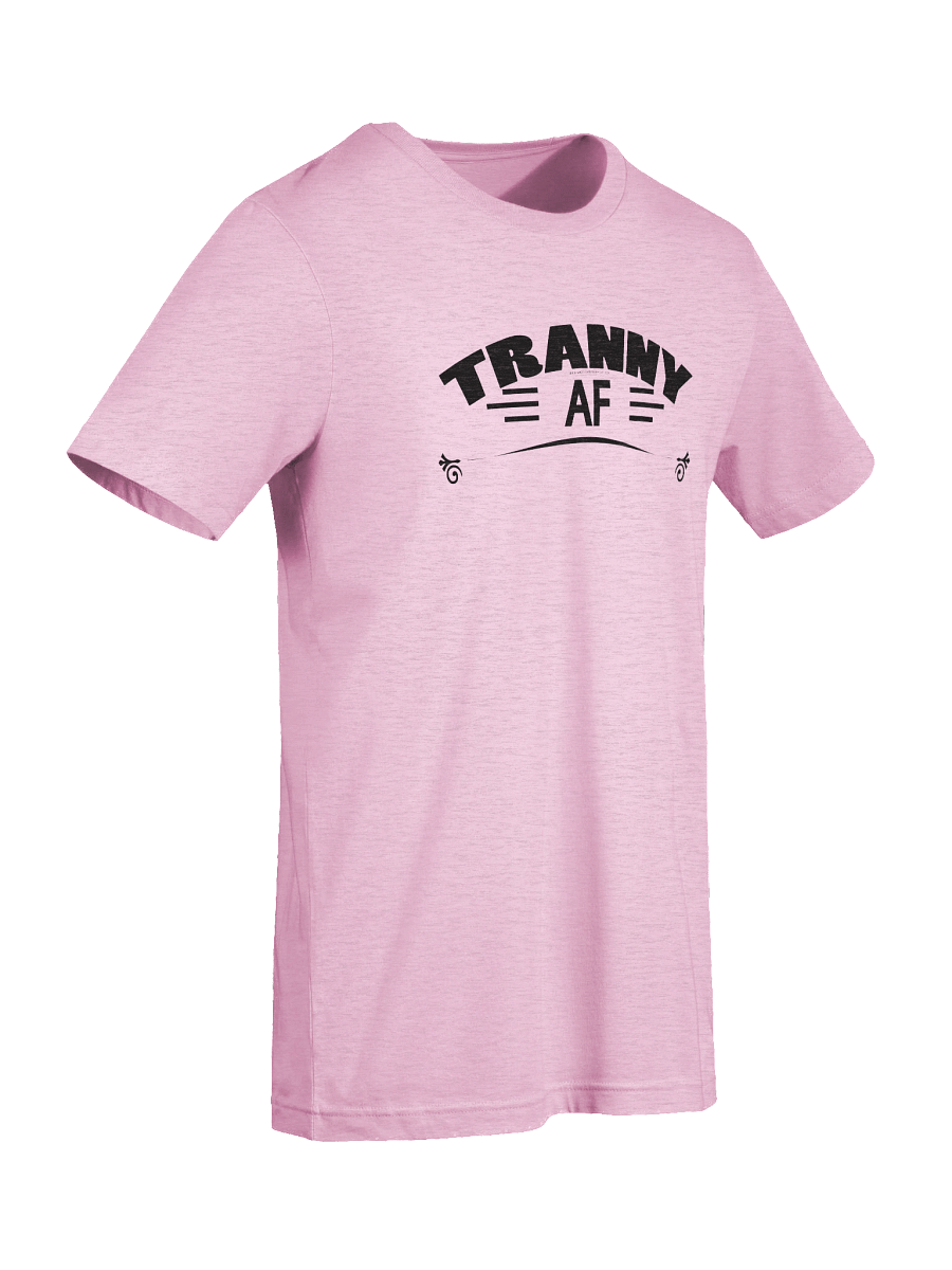 [Buck Angel Shop] Tranny AF - Unisex Graphic Tee [black lettering] product image (9)