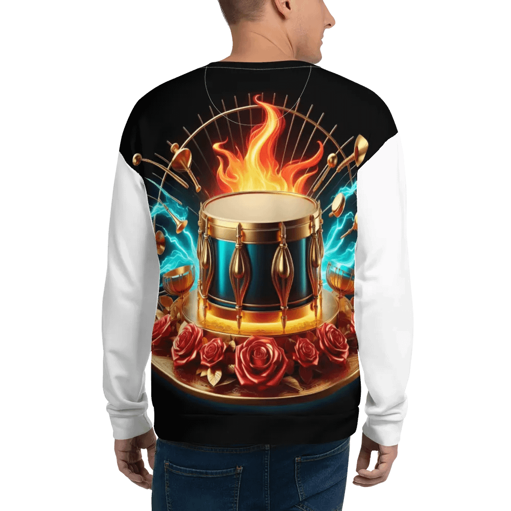 Ornate Rhythmic Golden Drum - Unisex Sweatshirt #6 product image (4)