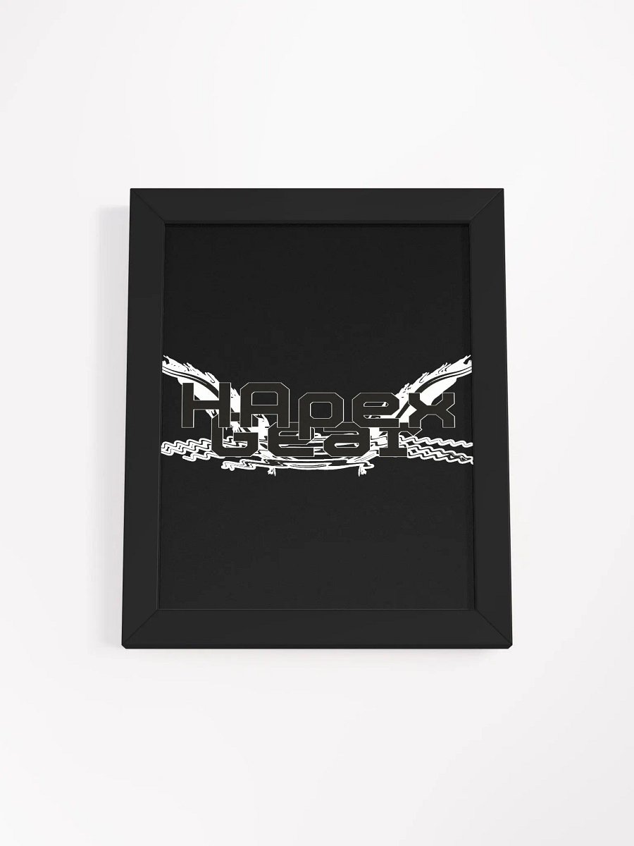 Framed - Black - High-Quality Matte Poster - Embroidered - Black HApex Gear Black Logo product image (1)