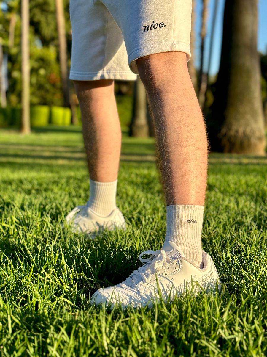 Nice. Embroidered Sweatshorts (White) product image (10)