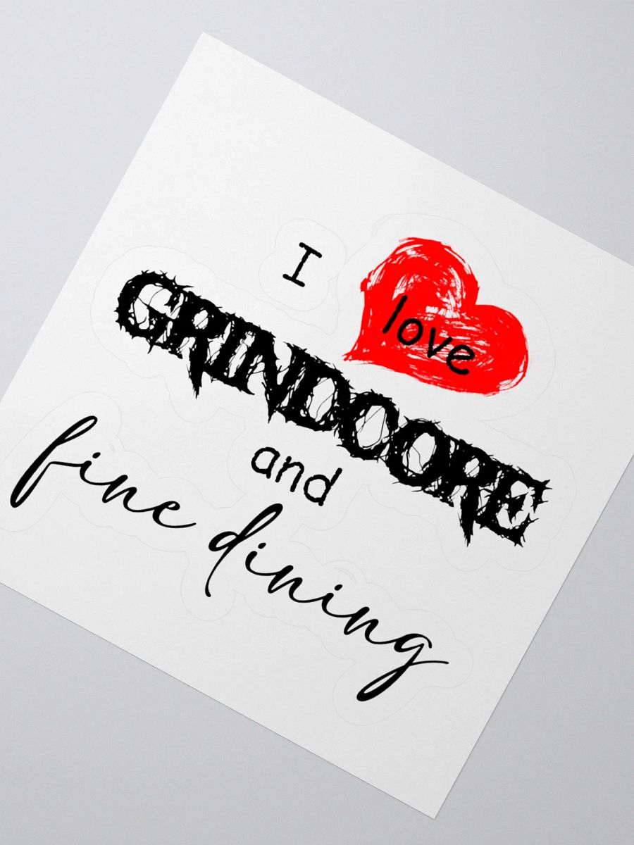 Grindcore and Fine Dining Sticker product image (2)
