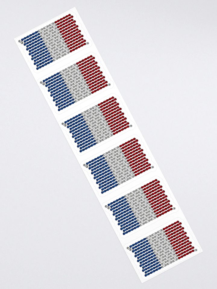 France Bike Chain Flag Sticker 6 Pack product image (1)