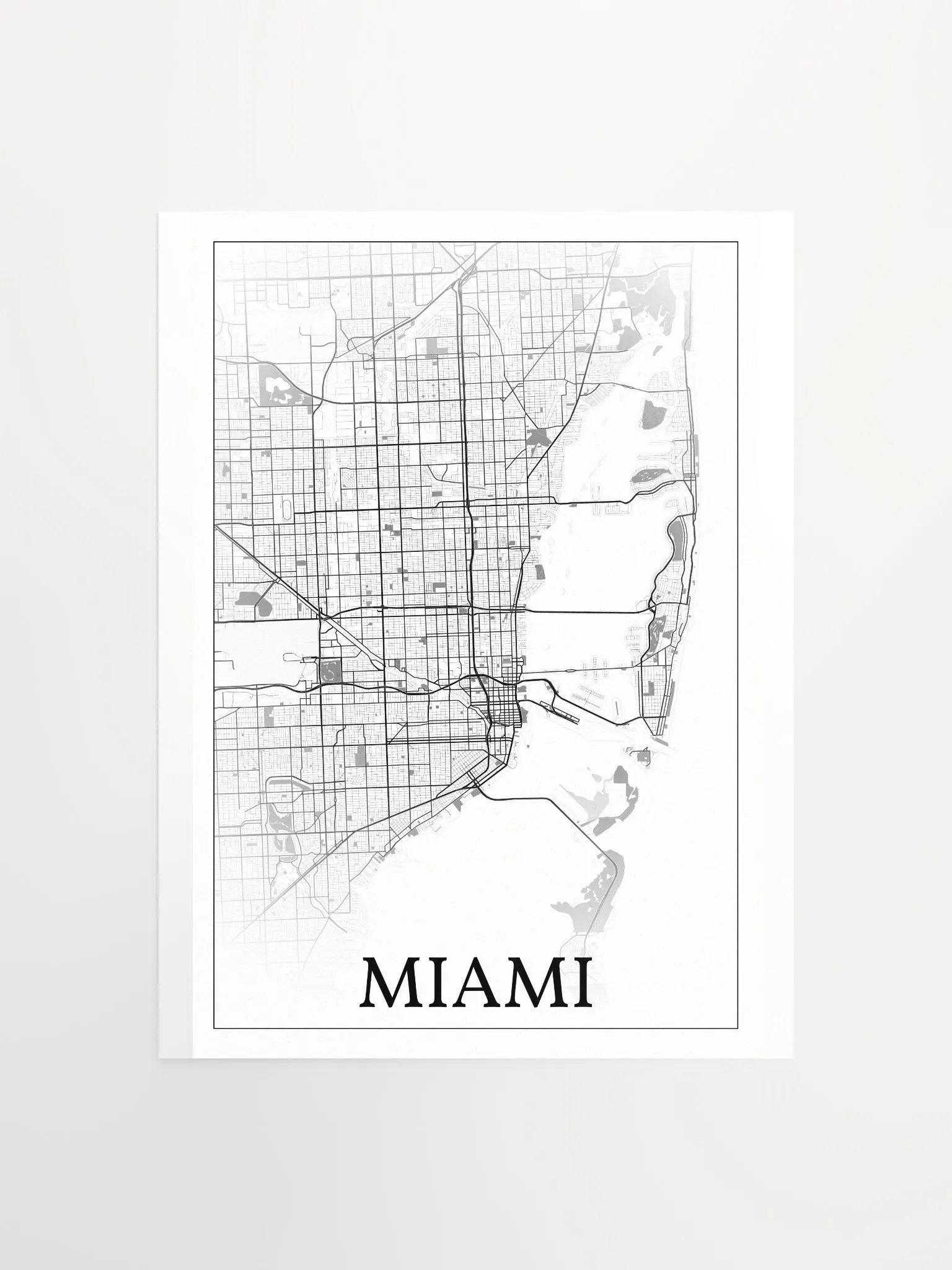 Miami, Florida, USA, city map print product image (5)