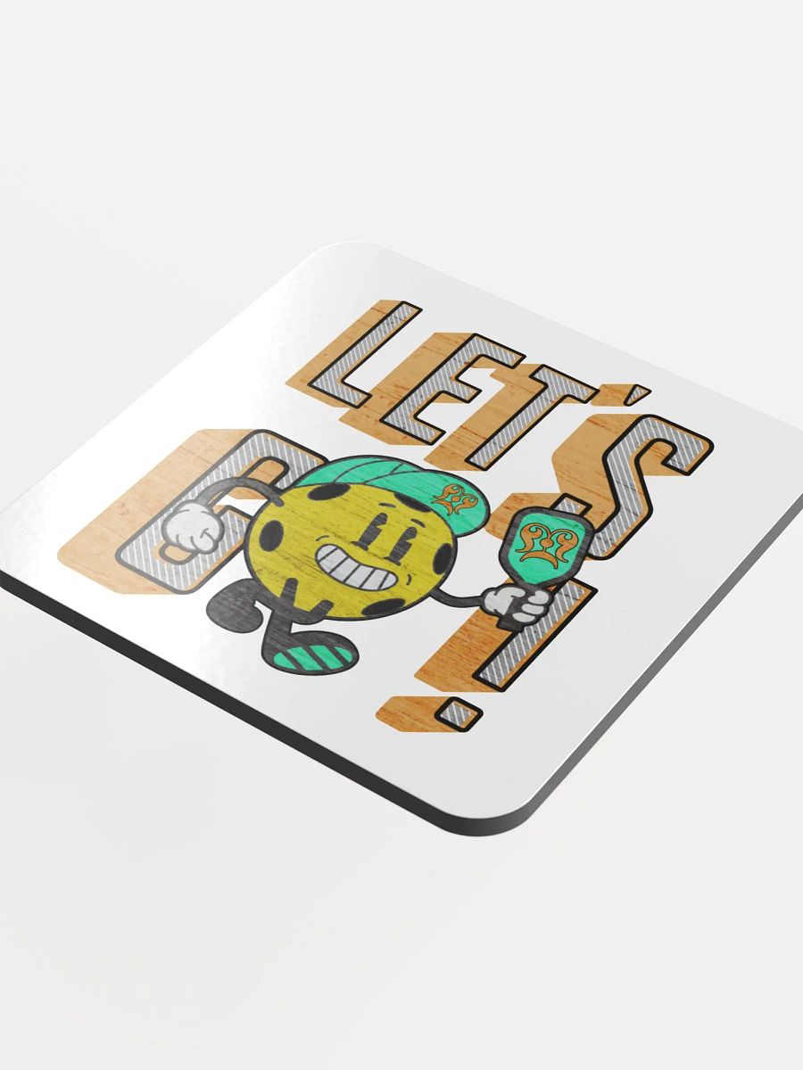 Lets Go Pickleball Mascot Funky Glossed Cork Coaster product image (4)