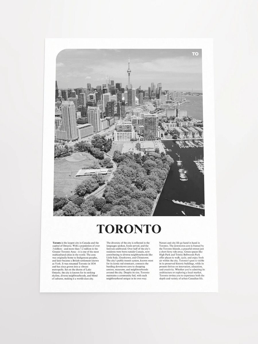 Toronto 01 Newspaper Poster product image (2)