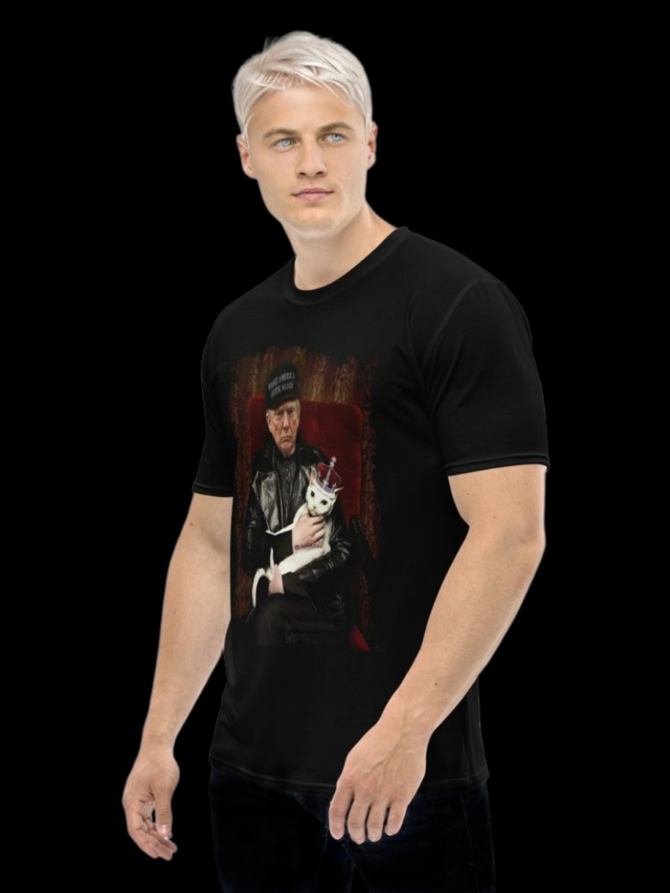 Trump Goth T-shirt - 'Make America Goth Again' Design with White Cat Queen product image (2)