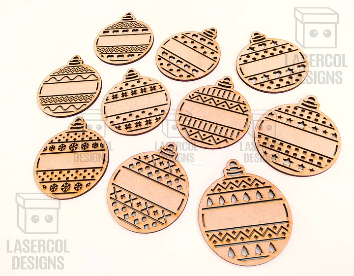 Christmas Ornaments (Ready to Personalize) - Laser Cut Files product image (2)