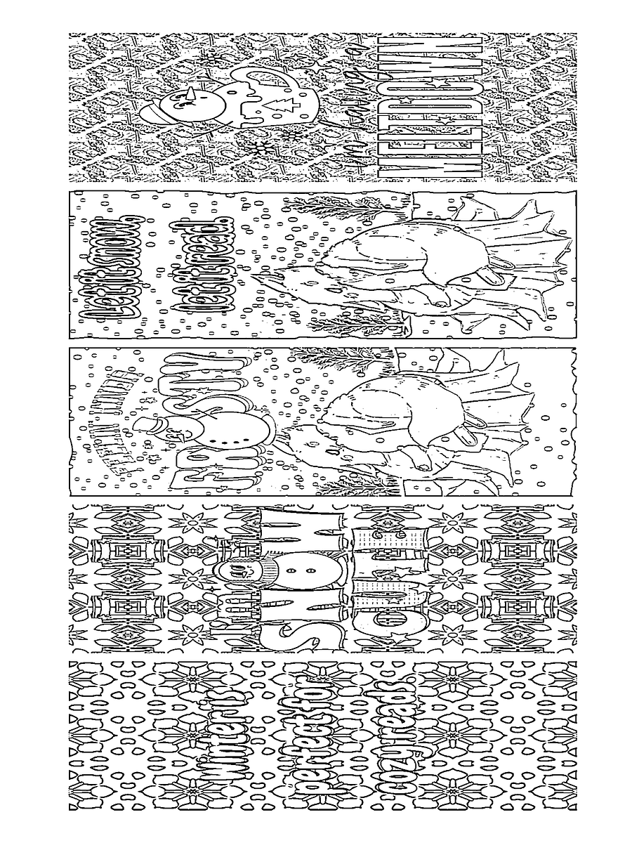 Coloring Your Own Winter Boomark Sheets product image (8)