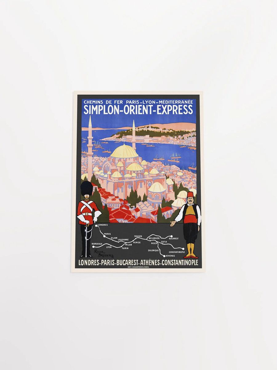 Orient Express, Simplon, Istanbul, Turkey, 1900 — retro vintage travel poster product image (9)