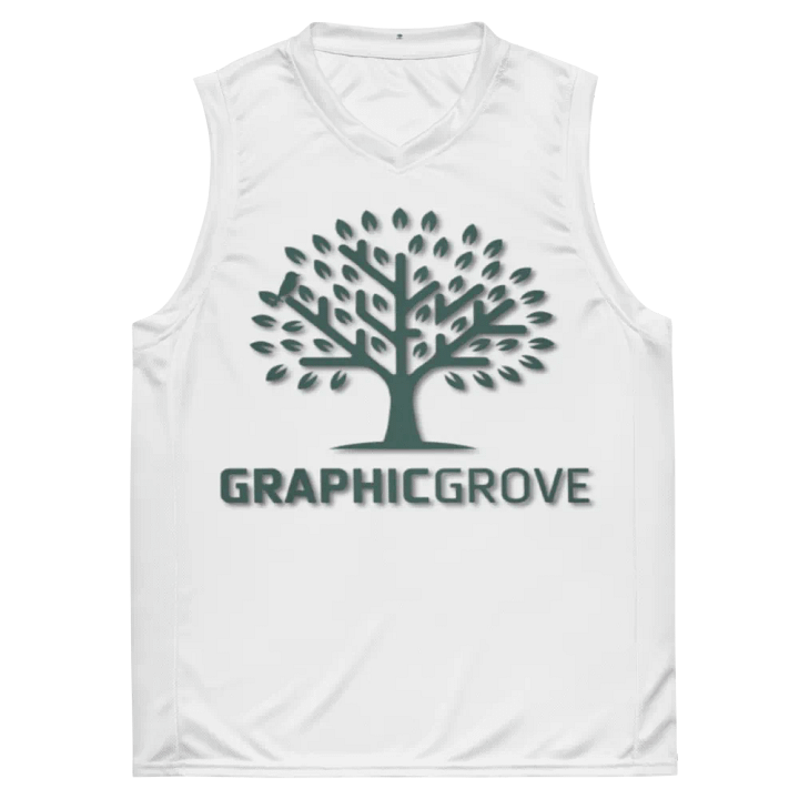 Graphic Grove Unisex White Basketball Jersey product image (2)