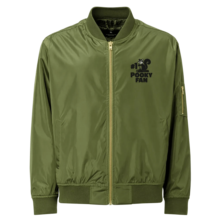 embroidered pooky Fan Recycled Bomber product image (1)