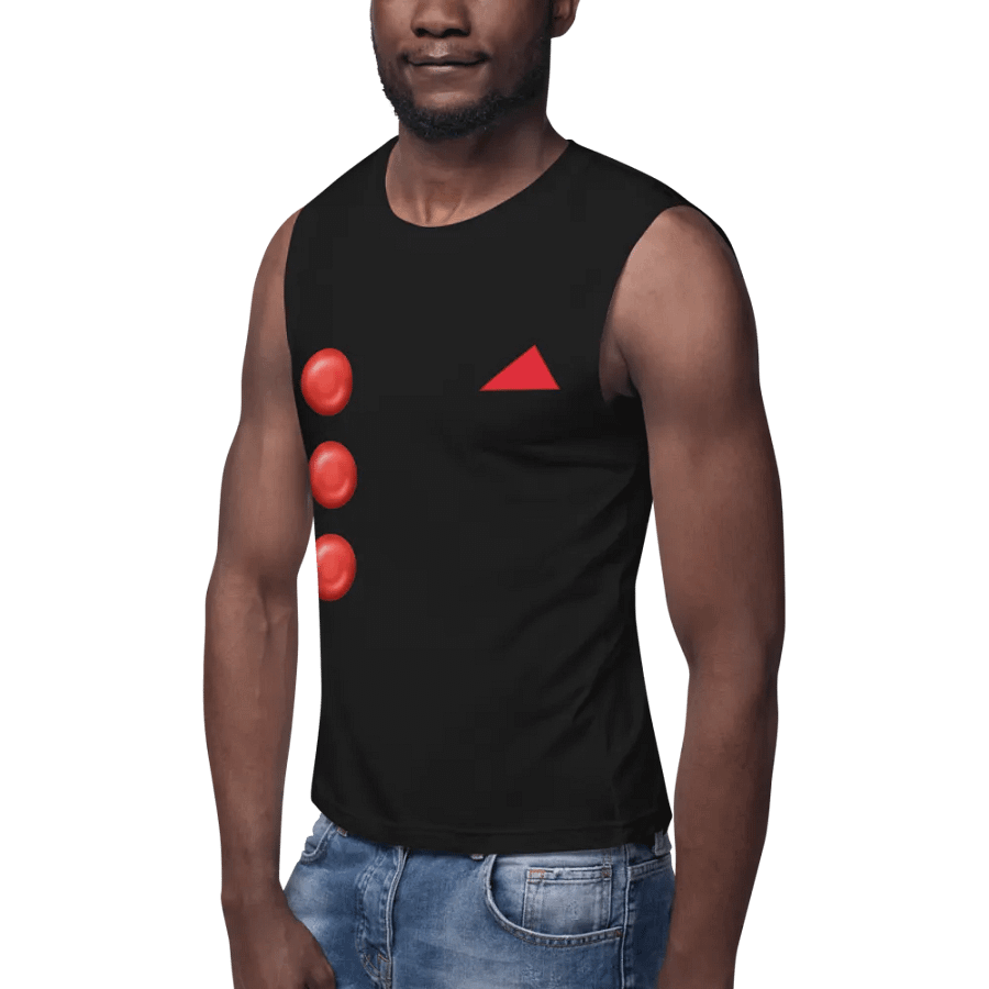 Red Button and Hankie Muscle Tank product image (8)