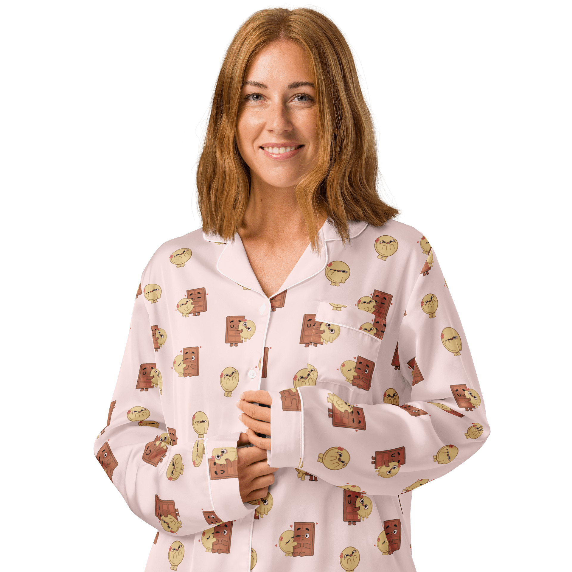 Choco & Pancake Long Sleeve Pajama Top product image (3)