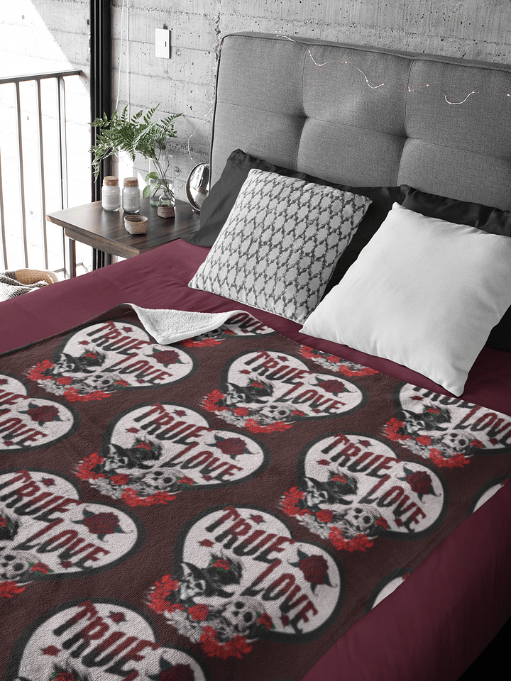 True Love Red & Black Throw Cover product image (2)
