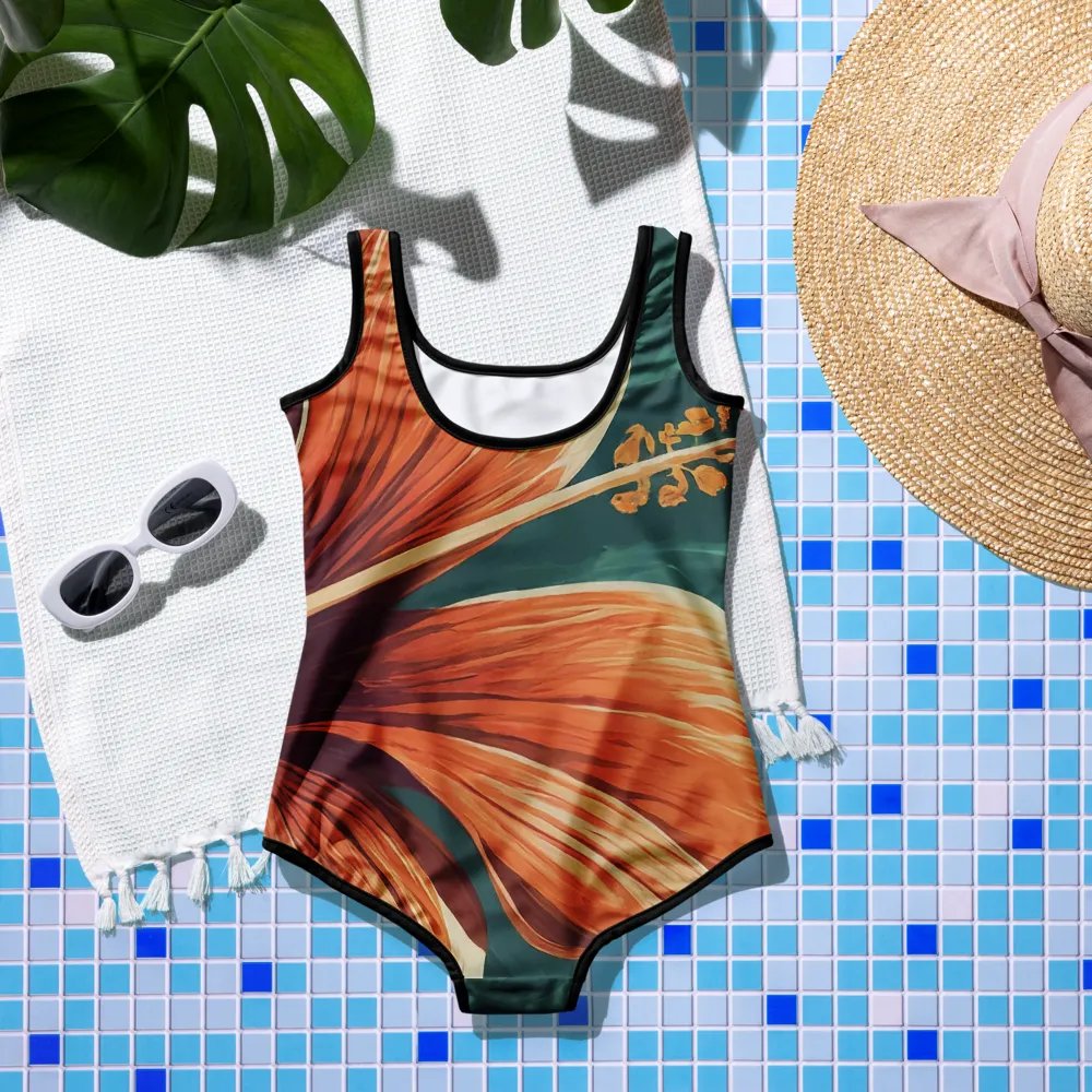 Sunset Hibiscus Youth Swimsuit product image (7)