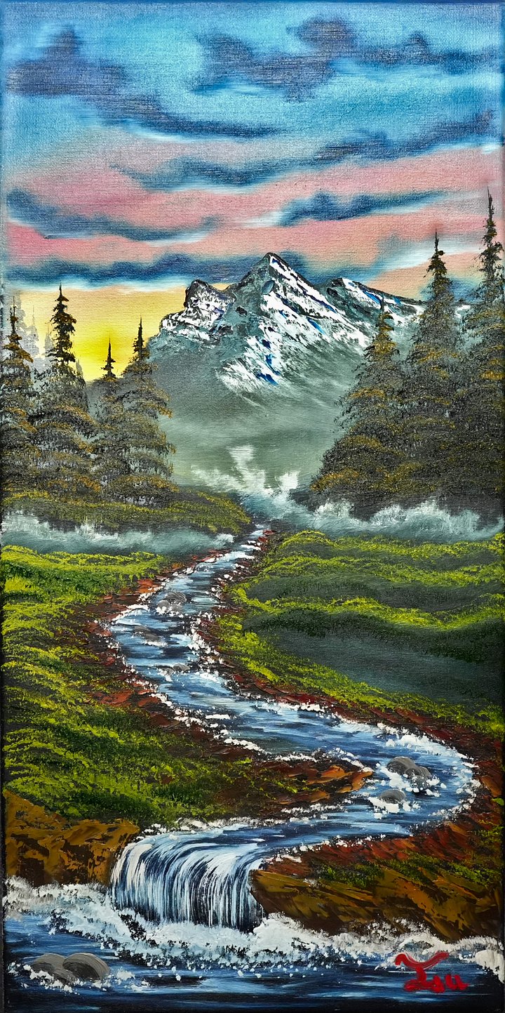 The Narrow Passage (Original) 12x24 Canvas product image (1)