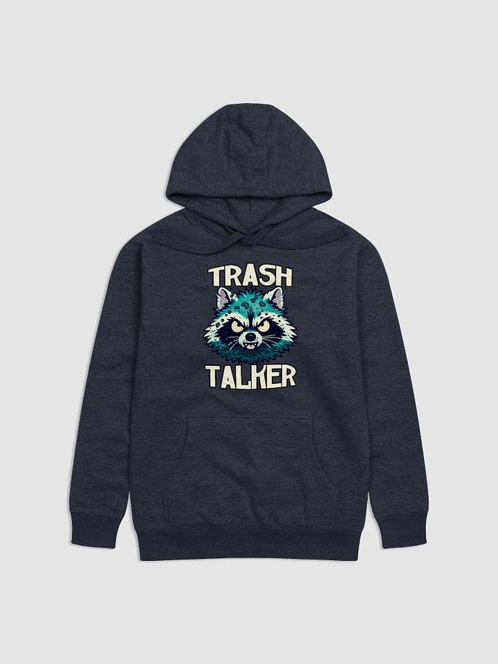 Trash Talker Cute Angry Blue Raccoon Graphic Hoodie product image (1)