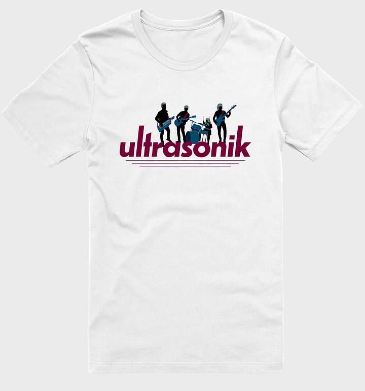 ultrasonik t-shirt (white with silhouettes logo) product image (1)