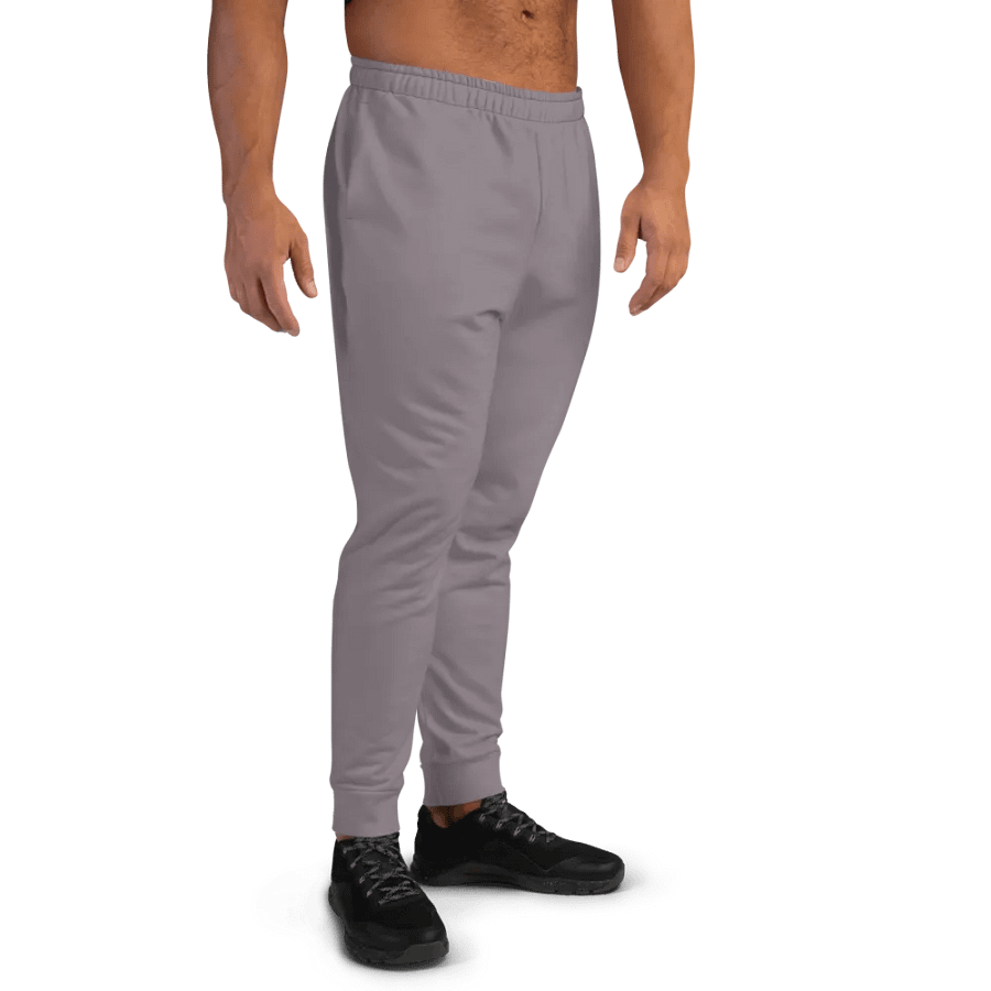 Plain Medium Gray True Summer Recycled Polyester Premium Men's Joggers by Treasure Pie product image (11)