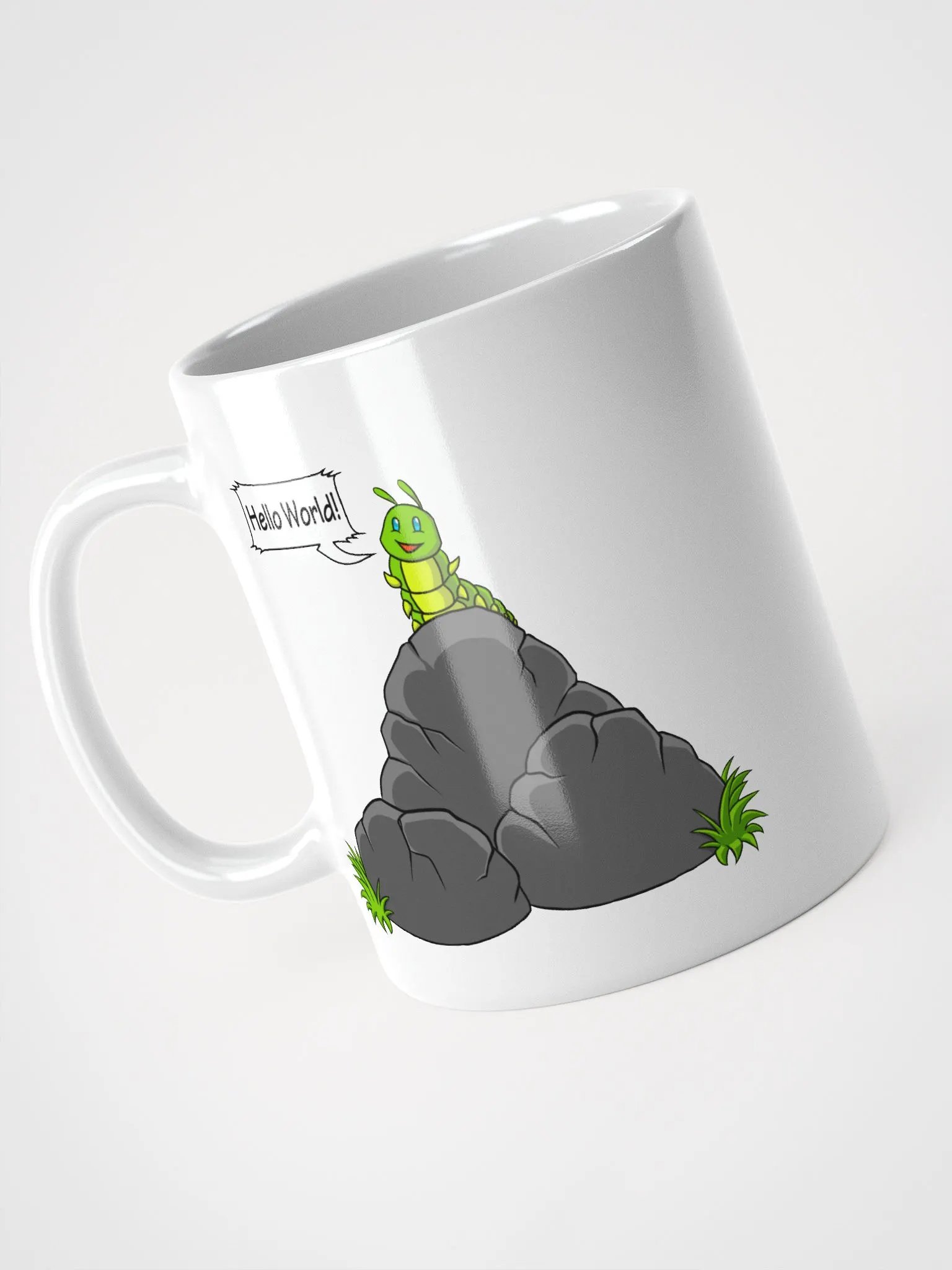 Caterpillar On Rocks White Glossy Mug product image (5)