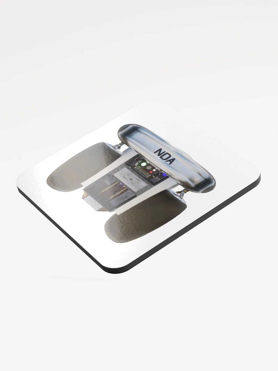 NDA Jetpack White Glossed Cork Coaster product image (3)