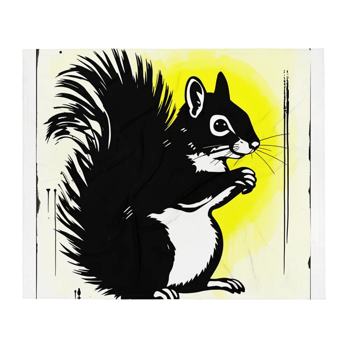 Glowing Silhouette Squirrel Throw Blanket product image (1)