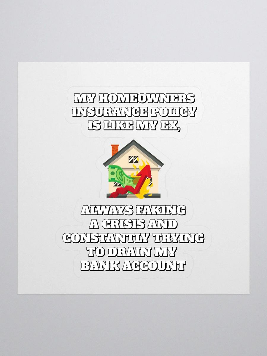 My Homeowners Insurance Policy Is Like My Ex - Funny Sticker product image (1)