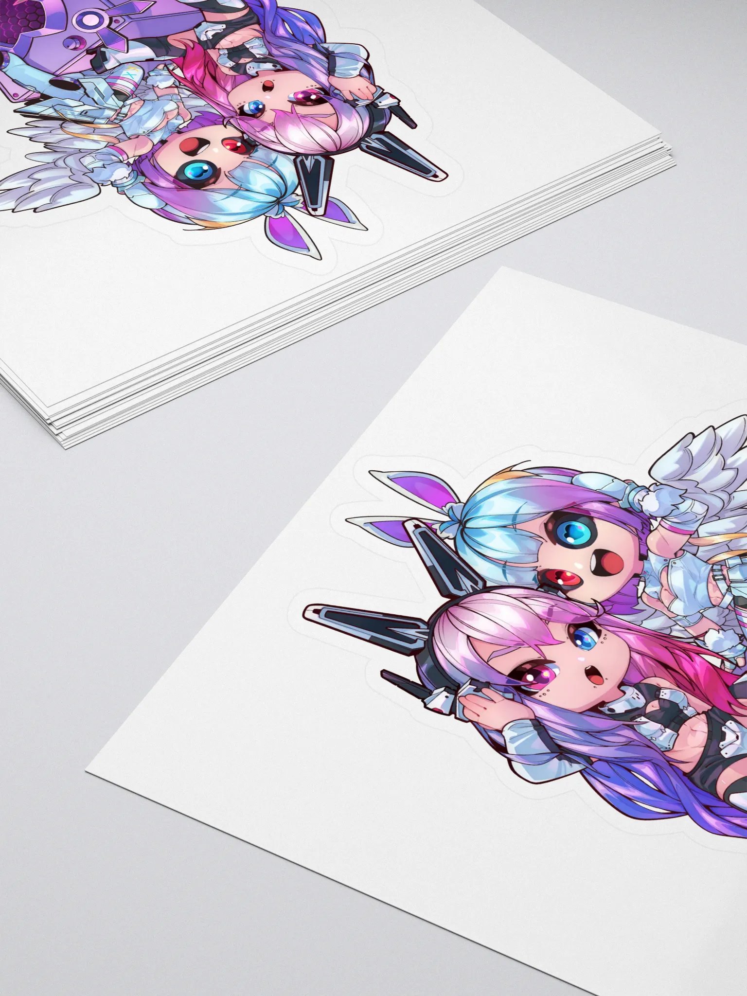 Kiss-Cut Chibi Anime Find the Rabbit OC + VTuber Music Speaker sticker product image (4)