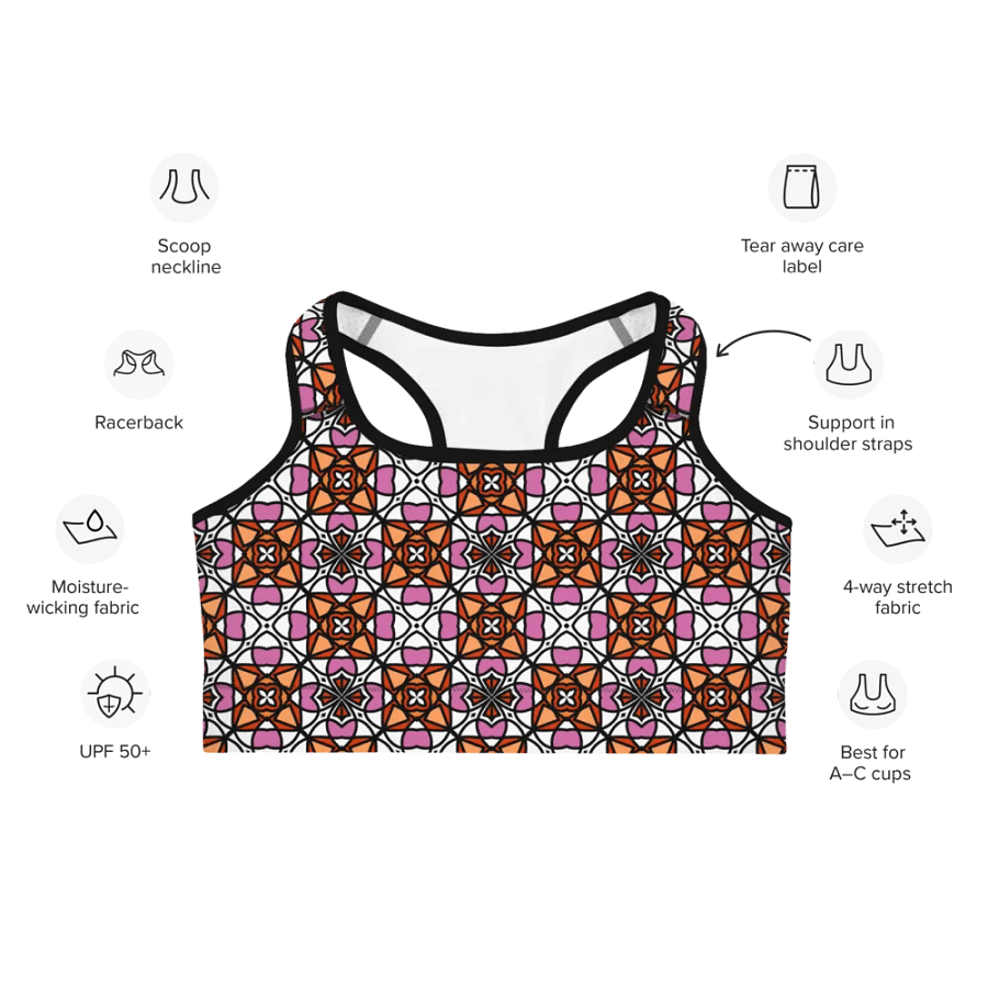 Lesbian Abstract (1) - Sports Bra product image (7)