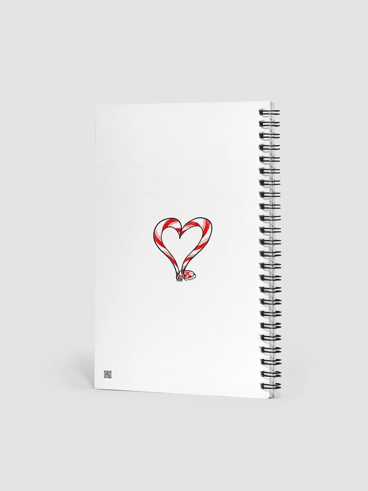 Candycane Tentacle Heart- spiral notebook product image (2)