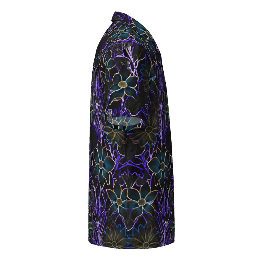 Trippy Floral Purple,Teal/Hawaiian Shirt by Sublicolor product image (5)