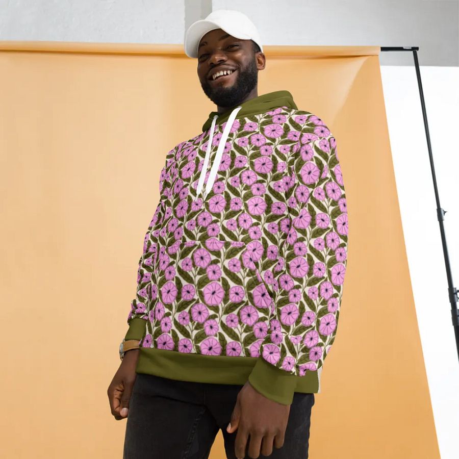 Dipladenia Dreams - Pink and Green - All Over Hoodie product image (6)