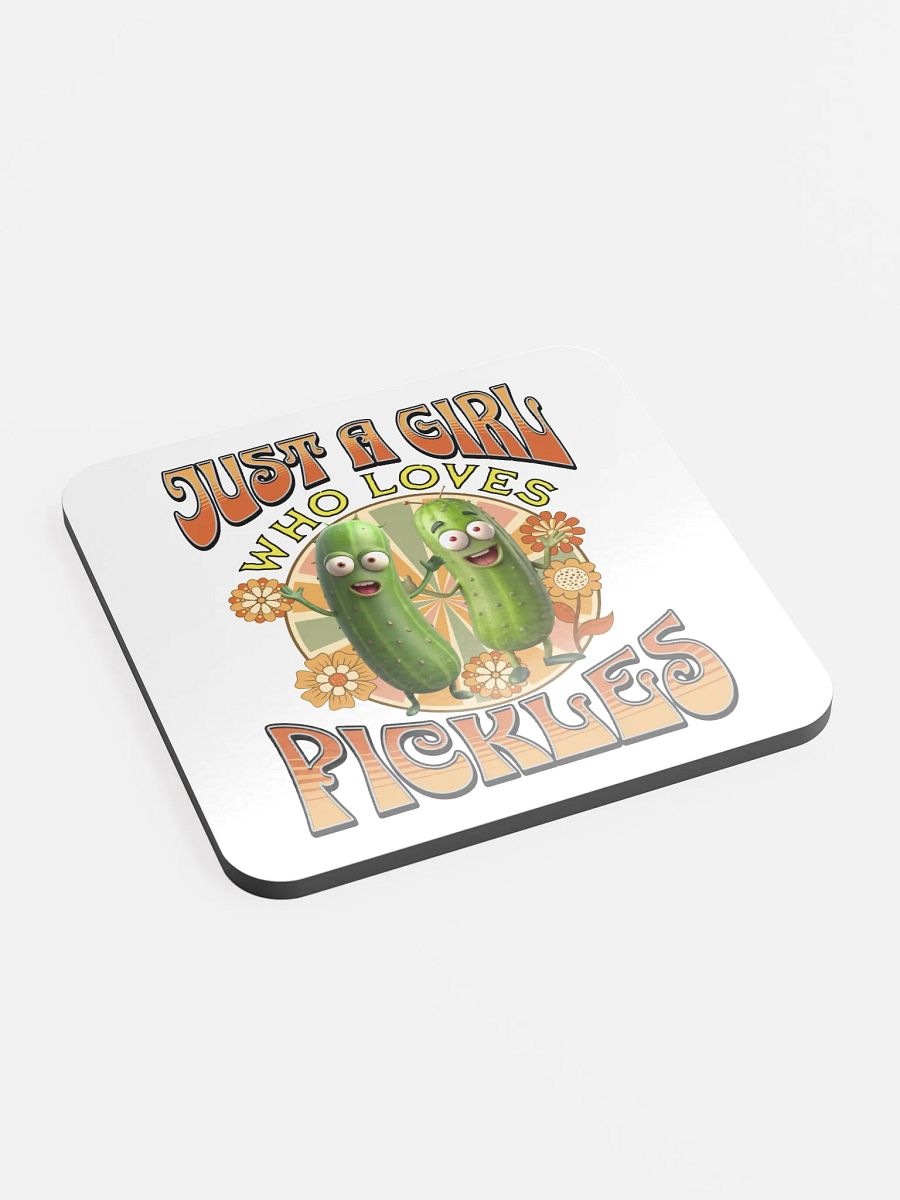 Just A Girl Who Loves Pickles Whimsical Party Coaster product image (3)
