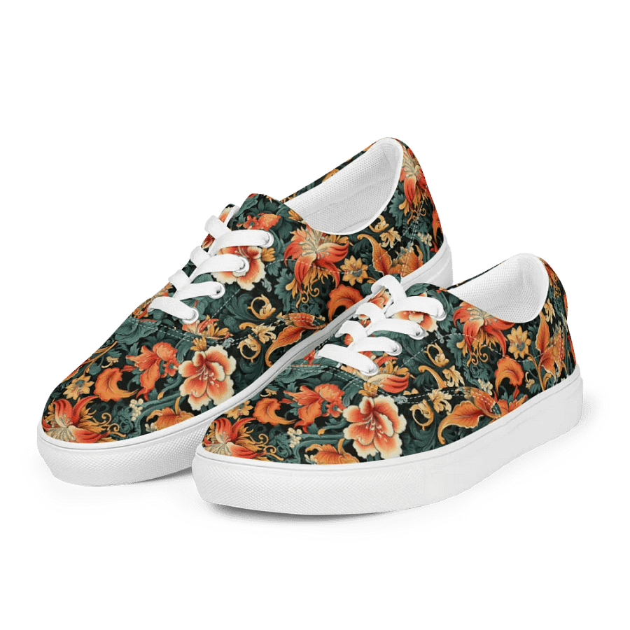Sunset Flowers | Women's Lace-Up Canvas Shoes product image (6)