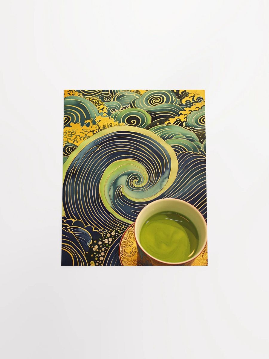Seigaiha Serenity: Green Tea Wave Poster product image (4)