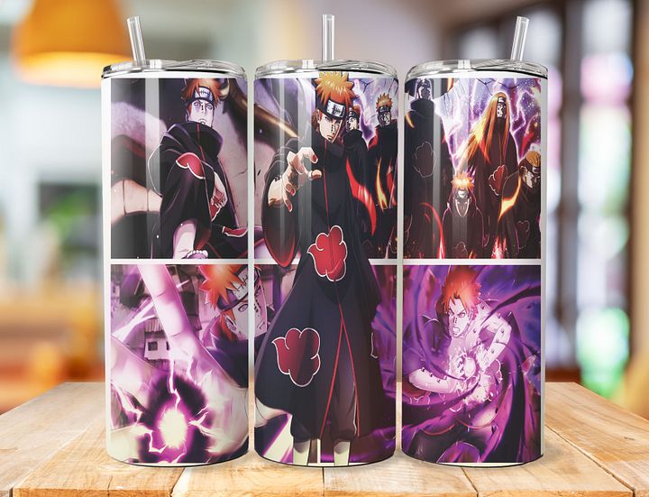 Yahiko 20 oz Stainless Steel Tumbler – Naruto Akatsuki Leader Design product image (1)