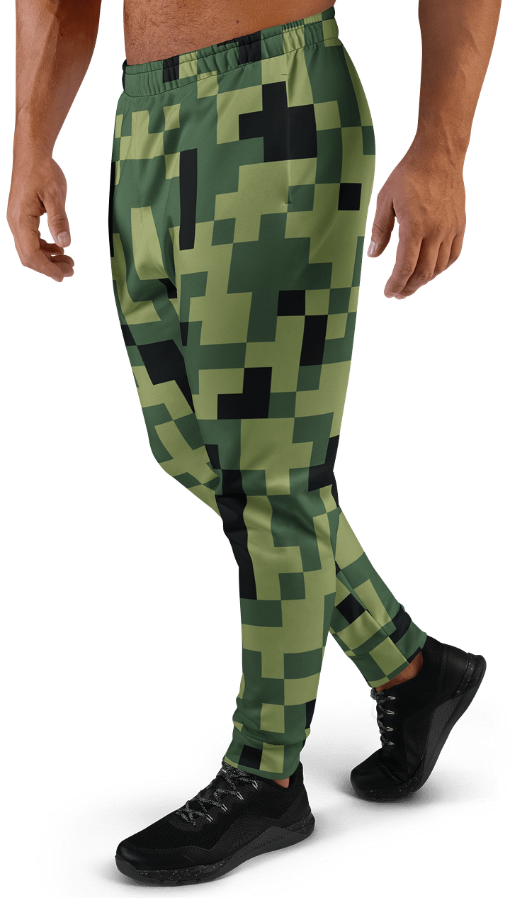 Military Green Camouflage Pixels Camo Pattern Men's Joggers product image (2)