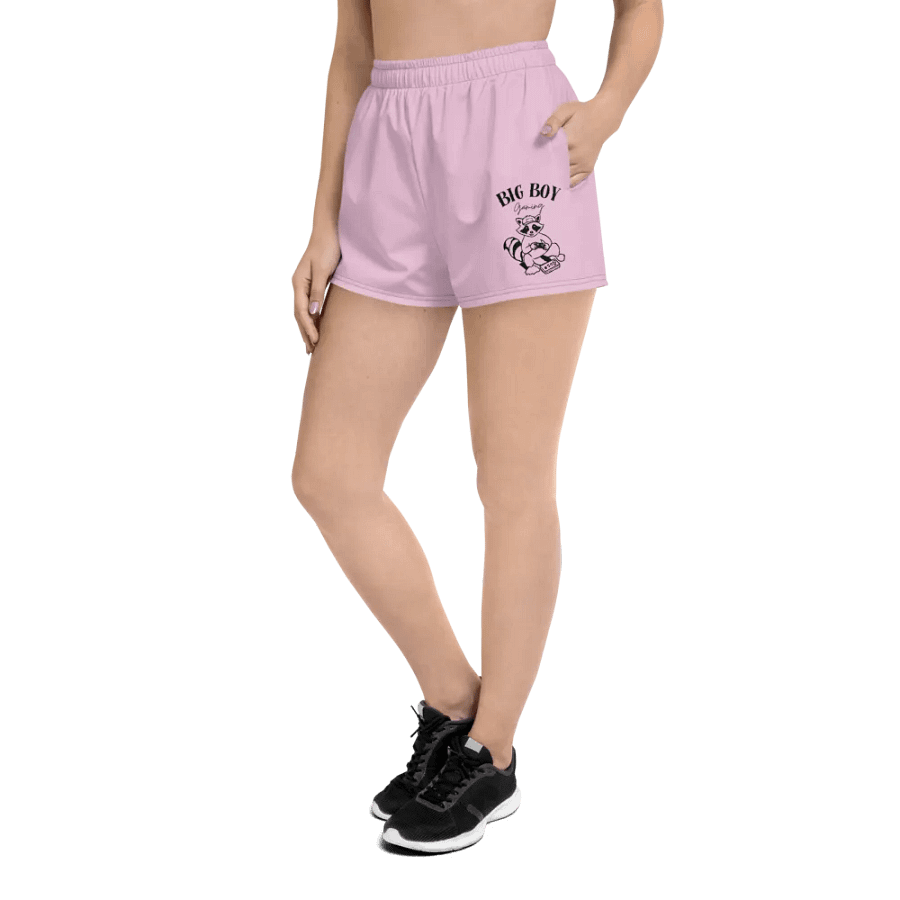Big Boy Gaming Raccoon Women's Athletic Shorts product image (8)
