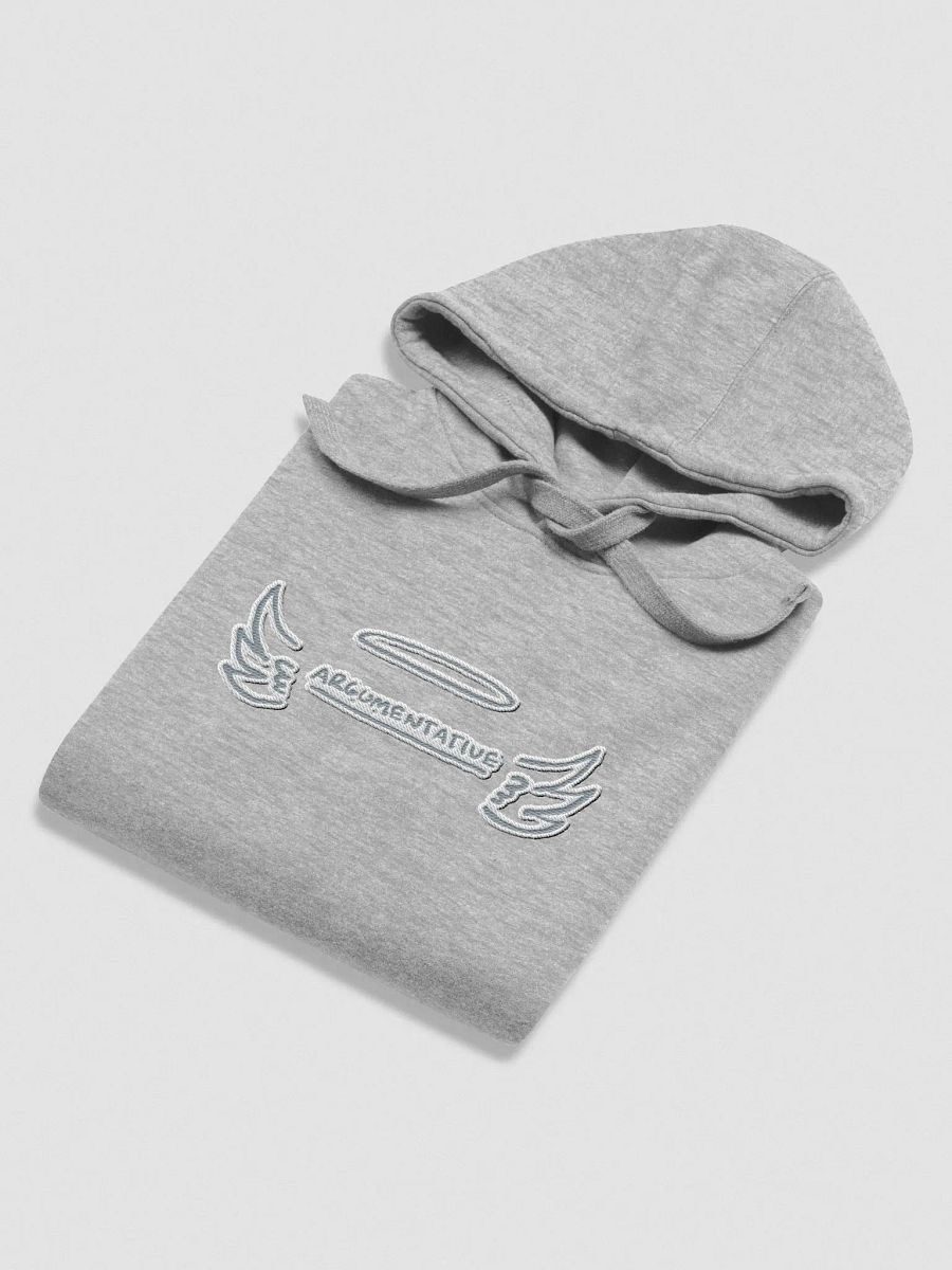 ANGELIC (lg. grey + white bubble design) embroidered heavyweight hoodie product image (8)