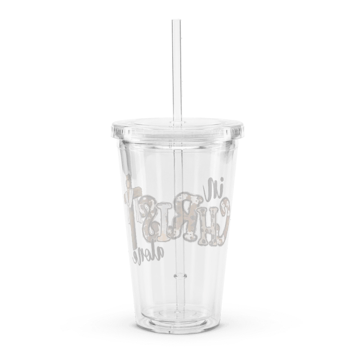 In Christ Alone - Double Wall Clear Plastic Tumbler product image (2)
