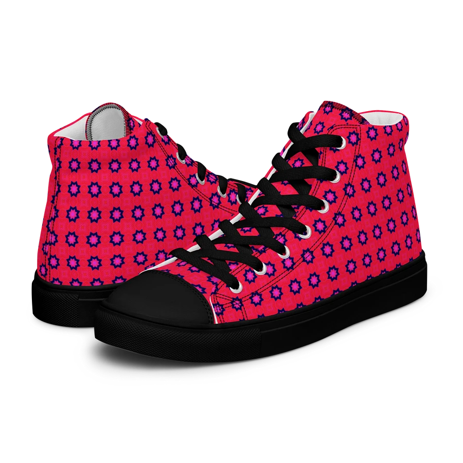 Abstract Red Men's Canvas Shoes High Tops product image (31)