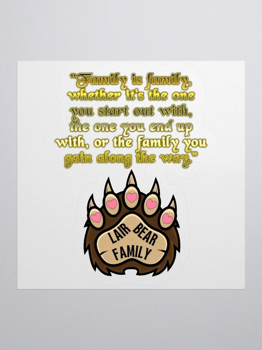 Lair Bear Family Quote Stickers product image (2)
