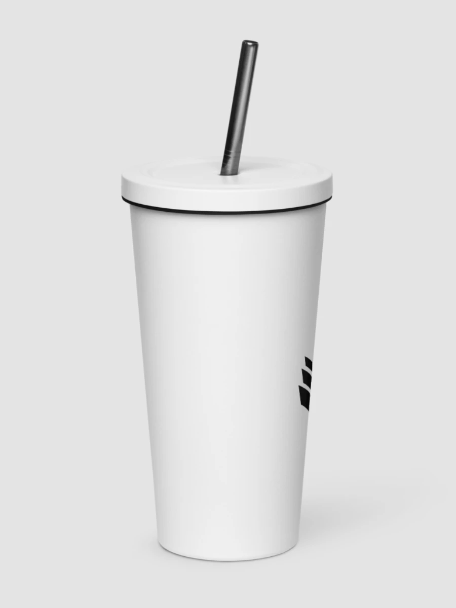 Insulated Tumbler with Straw - White product image (4)