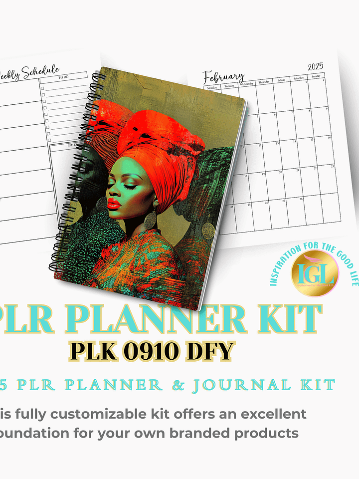 2025 PLR Planner & Journal Kit - PLK-0910 DFY product image (1)