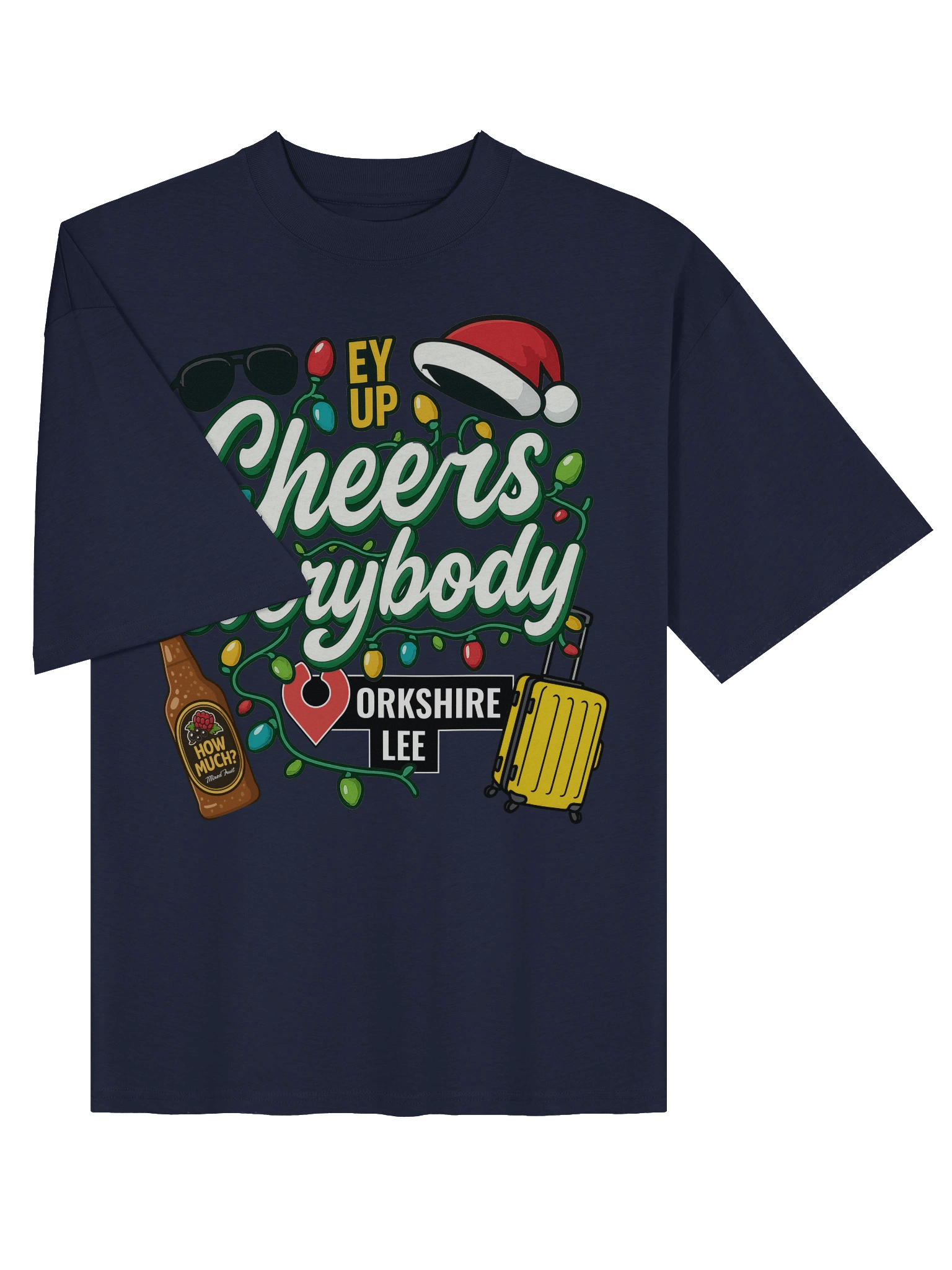 Festive Cheers Everybody Oversized T-Shirt product image (10)