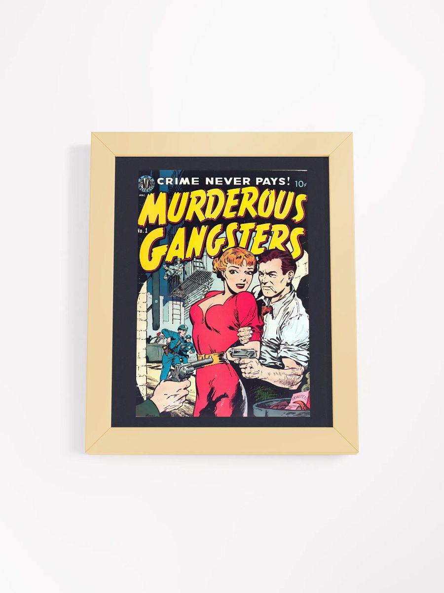Crime Never Pays! Vintage Gangster Comic Poster product image (5)