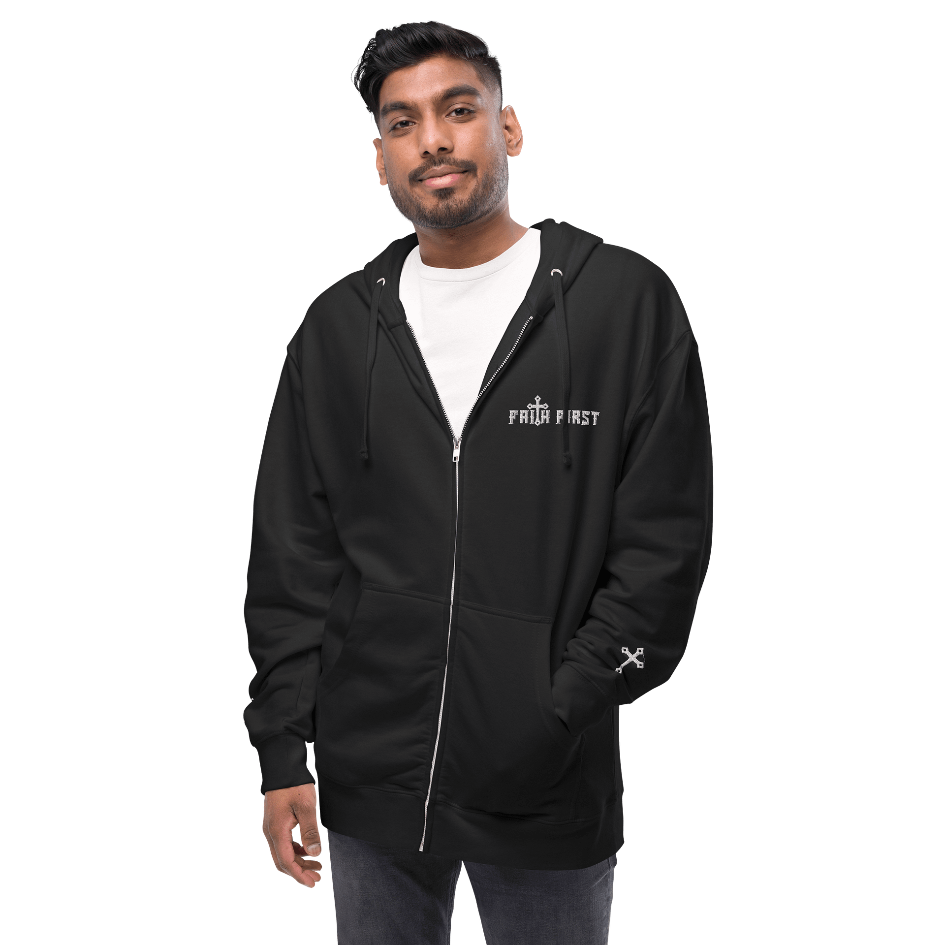 FAITH F1RST Zip-Up Hoodie - Embroidered product image (2)