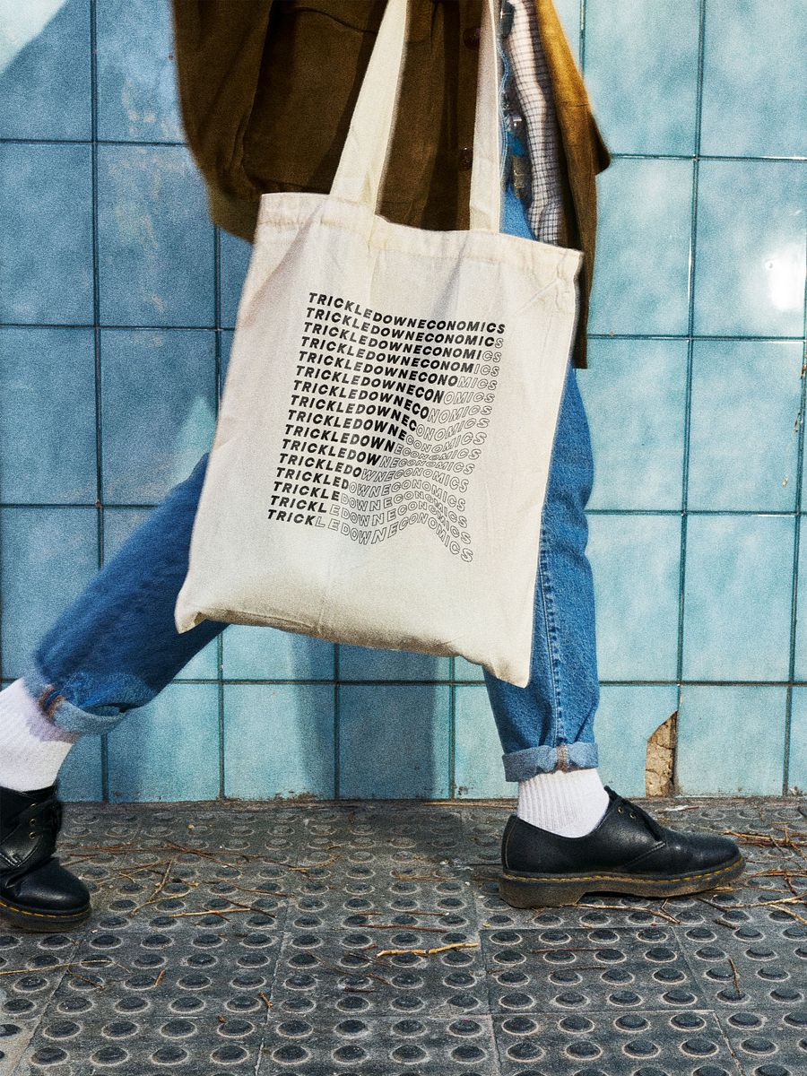 Trick Economics Tote (black text) product image (2)