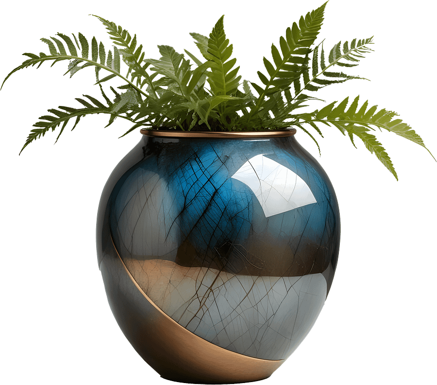 Celestial Grace – Luxury Labradorite & Bronze Vase PNG product image (1)