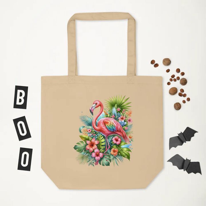 Tropical Flamingo Paradise Tote Bag product image (2)